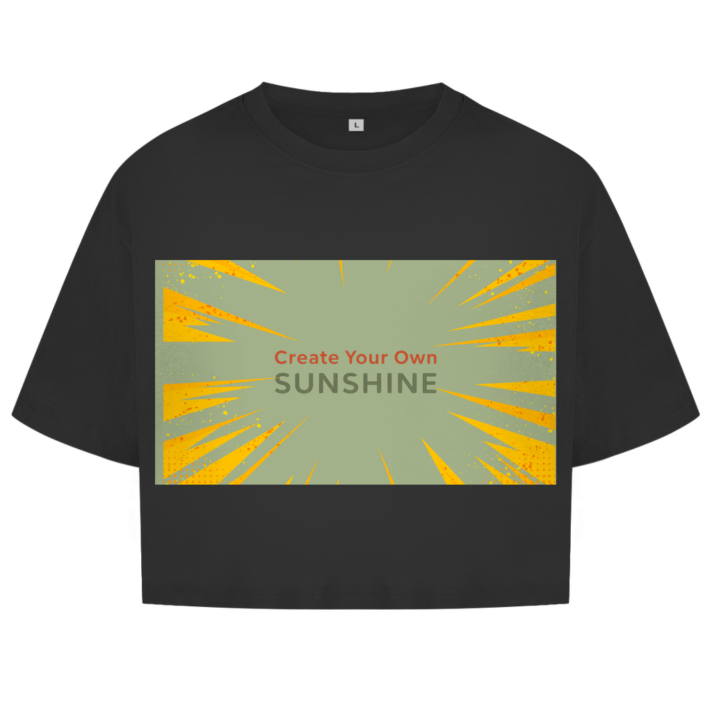 Damen Oversize Crop Top Sunshine