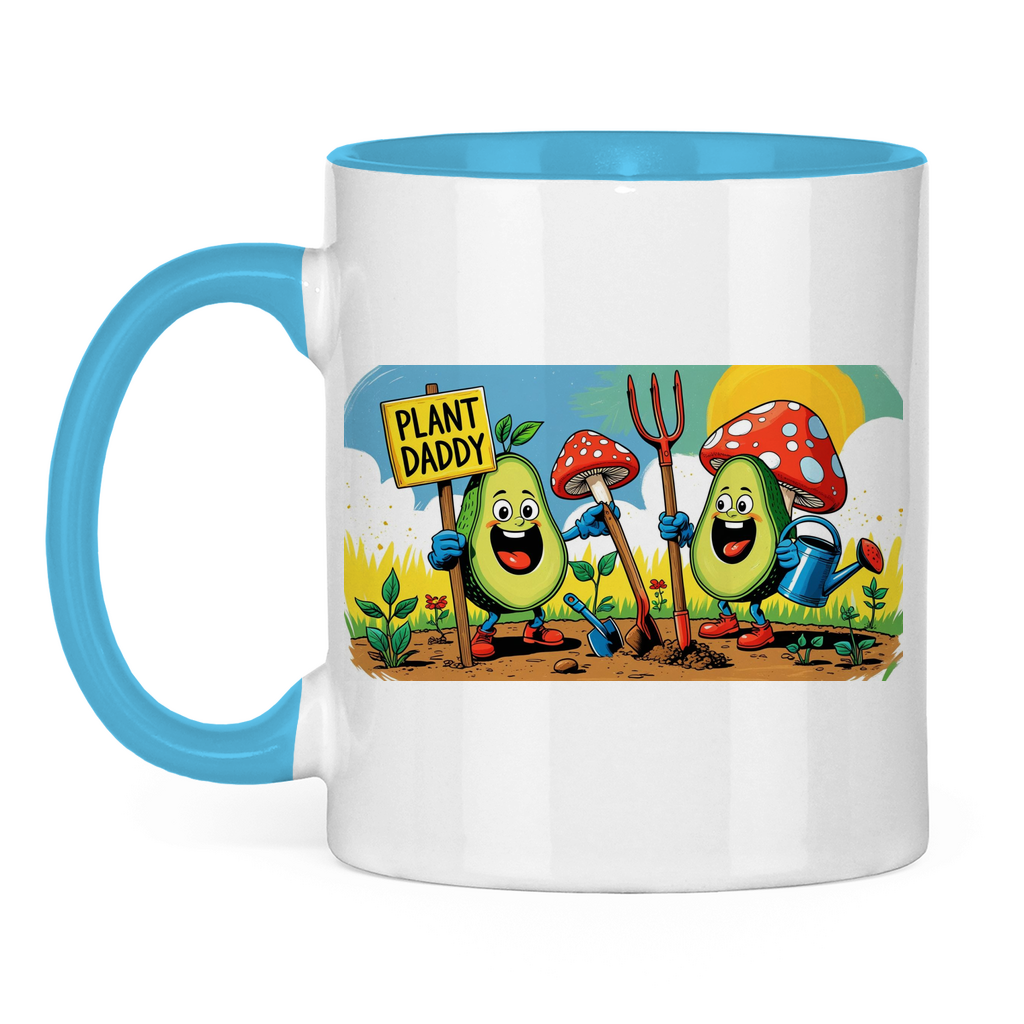 Tasse zweifarbig Gartenpappa
