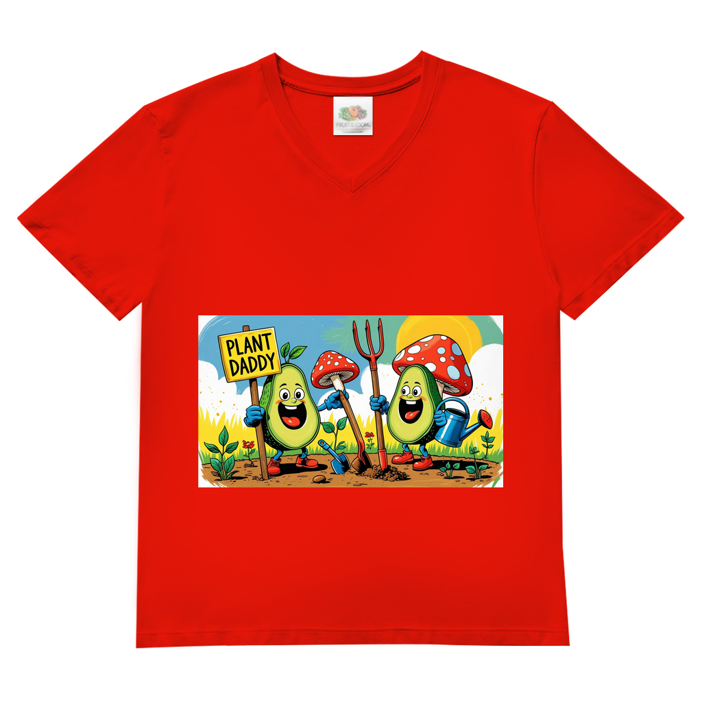 Herren Basic V-Neck T-Shirt Gartenpappa