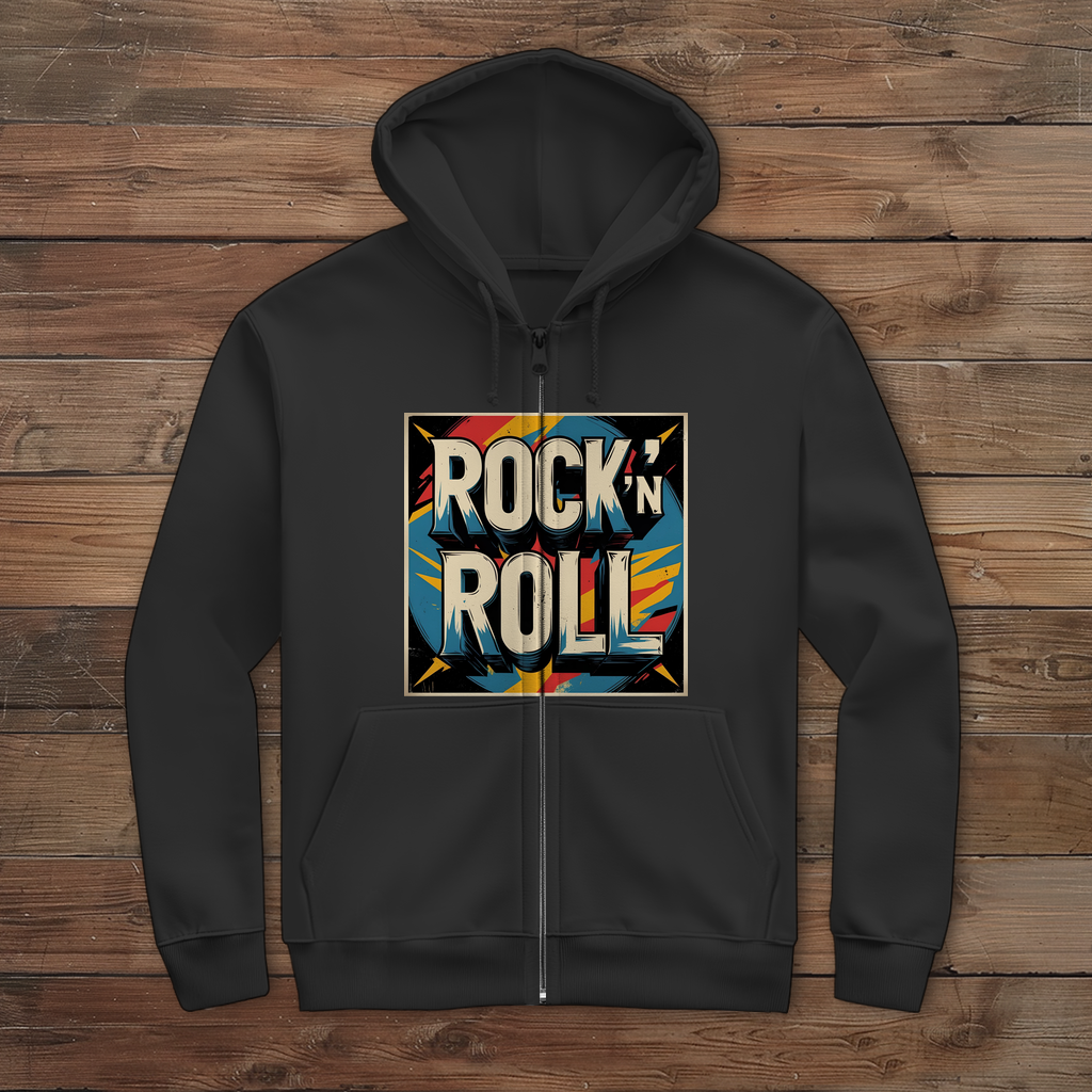 Herren Zipper Hoodie Rock