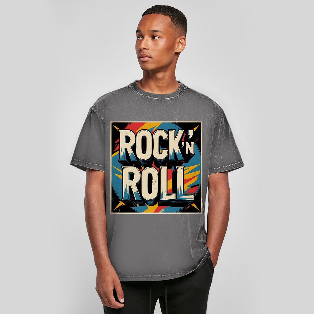 Oversize Washed T-Shirt Rock