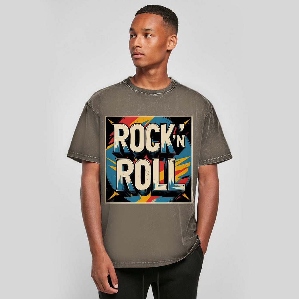 Oversize Washed T-Shirt Rock