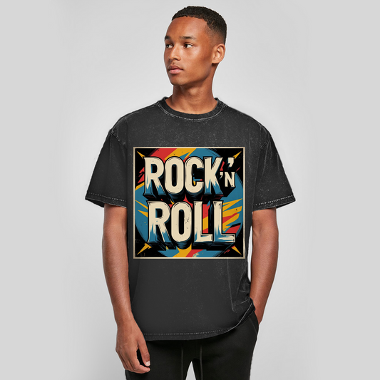 Oversize Washed T-Shirt Rock
