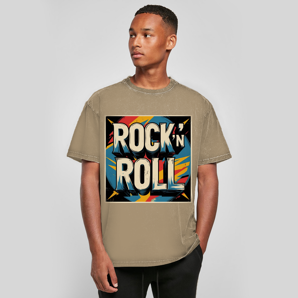 Oversize Washed T-Shirt Rock